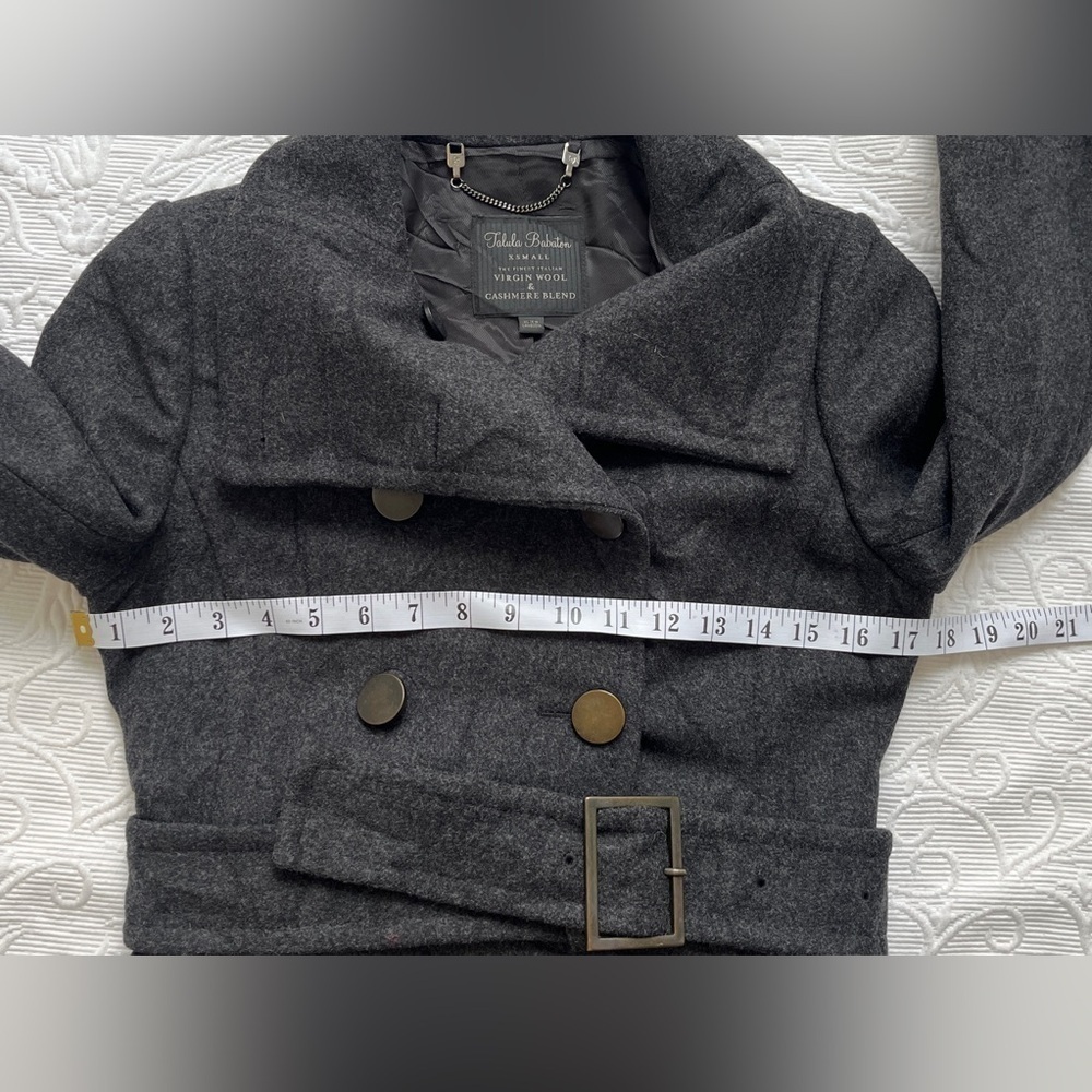 Aritzia Babaton Tulula Bromley Wool & Cashmere Gray Belted Pea Coat Size XS - Picture 11 of 12